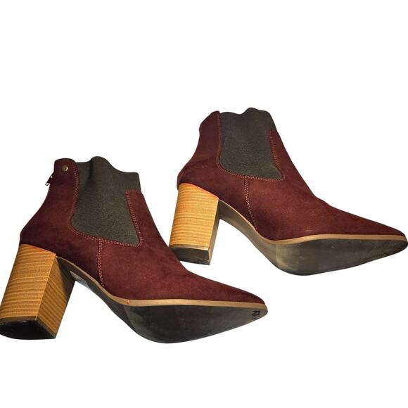 Lane Bryant 12WMaroon Women's Combat Boots Shoes 12 W Wide 3 1/2 Inch Heel - Picture 4 of 10